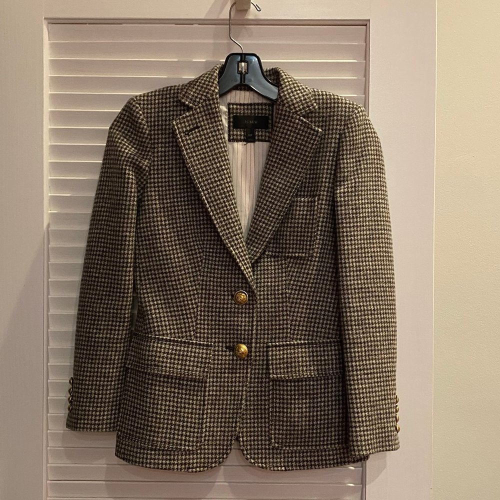 J. Crew Classic Wool Houndstooth Blazer